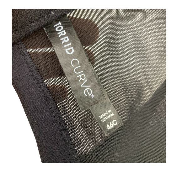 New Torrid 360 Back Smoothing Wire Free Lightly Lined Bra Black Leopard Sz 46C - Picture 7 of 8